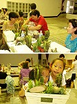 　馬港社區發展協會銀髮族插花班昨天下午在光武堂登場。（圖／文：邱竟瑋）