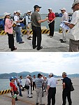 馬祖國內商港港埠推動小組現勘北竿白沙碼頭及南竿福澳碼頭。(圖/文:陳鵬雄、劉秋月)
