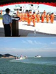守護海疆、馬祖海巡隊全力出擊!即起至九月十六日執行「擴大取締越界大陸漁船專案」並舉辦誓師大會,向國人鄉親宣誓海巡署捍衛馬祖海域的決心。(圖:馬祖海巡隊提供)