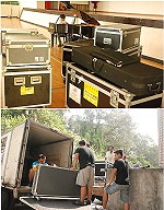藍海的故鄉馬祖音樂會,價值五百多萬元的樂器抵馬。(圖/文:邱竟瑋)