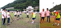 縣身心障礙協會「健康陽光」木球體驗營,障友堅持完成課程,以及共享生命力的感動。(圖:連江縣身心障礙協會提供)