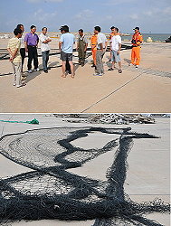 北竿漁民定置網遭越界漁船惡意破壞,地方民意代表為漁民發聲直接向海巡反映要求加強巡邏駐防任務。(圖/文:陳鵬雄)