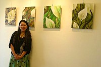 劉梅玉個展璞舍藝文中心展出。(圖:馬祖芙蓉海畫會提供)