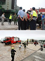 　南竿雲台山「失火」？縣長楊綏生昨天下達緊急狀況，考驗馬祖災害防救單位的應變能力。（圖／文：邱竟瑋）