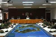 　吳將軍於志工服務社成立當天對參與官兵進行精神講話。（圖／文：曾俊諺）