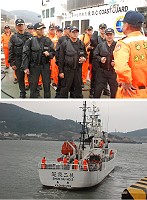 　馬祖海巡隊昨天執行北竿周邊的非法定置網清除勤務，海巡特勤隊正式加入行列。（圖／文：邱竟瑋）