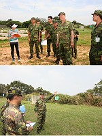 (上圖)任指揮官日前協同軍備局分遣所與各級相關人員,親赴成功山訓練場視察,實地了解問題及討論,達成共用共識。(下圖)任指揮官表示「軍民一家、同島一命」就是馬祖地區特性,眾多資源設施軍民共用,惟不影響現有軍事訓練設施,防衛部應當重視並要求儘速解決。(圖:曾俊諺/文:朱育琳)