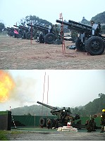 (上圖)防區官兵藉由操演積累射擊經驗,建立對射擊的信心。(下圖)火砲陣地官兵蓄勢待發。(圖/文:曾俊諺)
