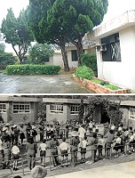 　六角建築是當年的院童宿舍，依舊熟悉的景物。（圖：轉載馬祖連江縣育幼院院訊創刊號，文：劉秋月）