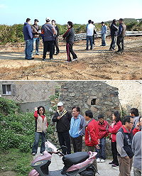 上圖:北竿鄉代會定期大會進行第一天鄉政考察議程。(圖:北竿鄉代會提供);下圖:莒光鄉代會走訪東莒村落了解基礎建設及村容。(圖/文:林冰芳)