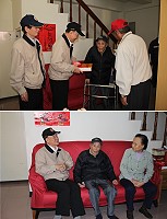 退輔會主委曾金陵抵達莒光訪視榮民朋友,表達關懷之意。(圖/文:林冰芳)