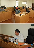 南竿鄉代會第九屆第三次定期大會昨一讀明年度預算案及今年度追加減案,大多數照案通過,部分開支保留今日再審。(圖/文:邱竟瑋)
