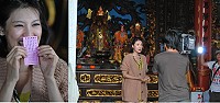 Woman愛旅行「馬祖專輯」訂於12/2華視首播,主持人林若亞介紹天后宮,也對籤詩準確度大感驚訝。(圖:縣府企劃室提供)