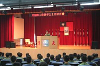 　劉指揮官期許北指部弟兄恪遵「正常、理性、祥和、法紀」四項要領 。（圖／文：傅仲賢）