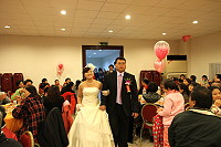 　馬祖「修車王子」林子雲與交往兩年的潭頭美女林曉慧昨日晚間舉辦結婚喜宴。林子雲表示，結婚以後，他要更努力工作，對老婆要更好，希望能給曉慧幸福的生活。（圖：林子雲、林曉慧提供）