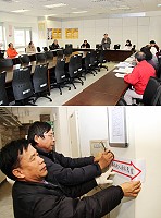 100年度特考地方政府公務人員考試昨進行考場佈置外,並在馬中召開地方特考工作協調會。(圖:曹以鋒提供)