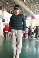 　馬中儀隊教練雷曜任示範海軍儀隊轉法。（圖／文：邱竟瑋）