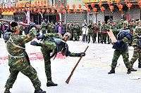 　百家爭妍齊獻藝，軍民聯歡慶龍年。（圖／文：曹重偉）
