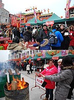 美食園遊會昨晚讓來自對岸的陸客及遊客大快朵頤一番,而主辦單位特別用鐵桶燃燒木材,讓大家取暖的貼心作為,也相當令人感動。(圖/文:劉秋月)