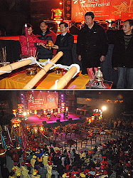 2012年北竿擺暝文化祭,軍民在神轎會師晚會中展現才藝,來自台灣與大陸的貴賓和旅台鄉親也近兩百人與會。(圖/文:邱竟瑋)