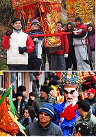 東引鄉「白馬尊王」回宮繞境,軍民熱情參與。(圖/文:陳其敏)