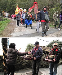 西坵村彣大王廟昨天展開盛大的迎神活動。(圖/文:莒光簡淑華小姐提供)