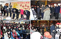 左一、左二:馬英九總統於南竿舉辦感恩會,在現場親率競選團隊以90度鞠躬,感謝鄉親們的大力支持讓他得以連任外,也強調他與馬祖的關係向來非常密切,到現在還是用馬祖老酒宴客。(圖/文:曹重偉);右一、右二馬英九總統感恩茶會之旅昨天來到北竿鄉,受到民眾熱情支持。(圖/文:陳鵬雄)