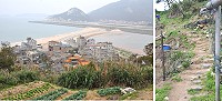 后澳村楊公八使廟後方古道即將進行整修,山腰視野讓聚落美景盡收眼底。(圖/文:陳鵬雄)