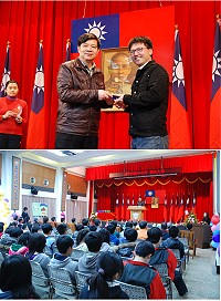 敬恆國民中小學昨天舉行44週年校慶,縣長楊綏生特別前往參與,並頒發資深優良教職員獎項,更勉勵師生終生學習。(圖/文:劉秋月)