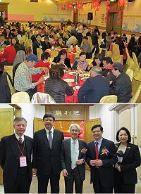馬祖文教協會101年拍鑼食酒節熱鬧盛況及省主席、縣長、立委、理事長向旅台鄉親致意。(圖:馬祖文教協會提供)