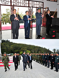 今年度春祭大典昨天於南竿珠螺軍人公墓舉行,由指揮官任季男主祭,縣長楊綏生、議長陳貴忠等人陪祭,與全體來賓及官兵共同向國軍先烈英靈致敬。(圖/文:曹重偉)