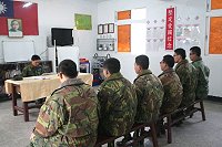 　政戰主任樓上校向新進弟兄表達關心之意。（圖／文：傅仲賢）