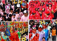 東引鄉天后宮歡慶天上聖母1053誕辰遶境活動,軍民熱情參與。(圖/文:陳其敏)