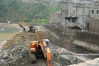 復興村海堤整建相關工程正式進場施作,預計明年1月完工。(圖/文:邱竟瑋)
