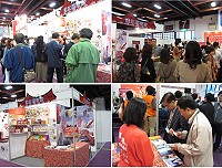 2012年台灣伴手禮名品展,昨天開始一連四天在台北世貿1館展開,台灣業者詢問紅糟商品等合作機會。(圖:縣府建設局、台灣觀光產業升級策進會提供)