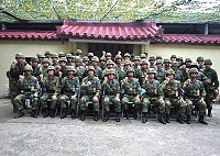 黃指揮官最後與指揮部同仁合影,慶祝此次演習任務圓滿成功。(圖/文:陳瑞誠 )