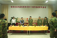 　北指部舉辦北高地區指揮部擎天部隊成立六十三週年茶會。（圖：北高指揮部提供）