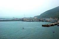 馬祖福澳碼頭區擴建後續工程進度穩定超前,截至4月30日為止累計實際進度34.83%,比預期領先約3.25%;圖為福澳港區全景。(圖/文:邱竟瑋)