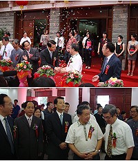 邁入第四屆的兩馬文化藝術交流展,昨天在福州書畫院舉辦「第四屆兩馬畫展」開幕剪綵儀式。(圖:文化局提供)