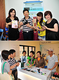 「2012年馬祖519特色商品聯展」昨天開始試賣,縣長楊綏生在祕書長劉羽茵陪同下前往參觀,走訪每個攤位加油打氣。(圖/文:曹重偉)