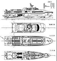 　縣府交通局提供新島際交通船一般佈置圖。（圖：縣府交通局） 