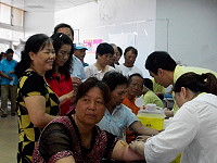 第8場次整合式健康篩檢西莒有142位鄉親受檢。(圖:田澳社協提供)