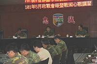 　馬防部政戰主任楊將軍於防衛部召開「五月份政戰工作會報」。（圖／文：毛揚之）