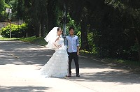 一對台灣新人選擇馬祖自費拍婚紗,見證堅貞的愛情。(圖/文:邱竟瑋)