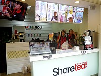 　茶飲連鎖品牌－歇腳亭，國境最北東引門市日前開張。（圖／文：陳其敏）