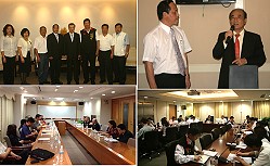 議會經建考察團連續二天考察及拜會行程,分赴行政院、立法院、交通部、教育部及立榮公司等,就地方民意關切議題作訴求。(圖:連江縣議會提供)