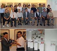 新竹生活美學館舉辦「卡蹓馬祖-台馬藝術家寫生聯展」,昨天舉辦作品交流茶會暨馬祖物產體驗活動。(圖:新竹生活美學館提供)