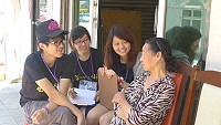 北科大馬祖服務隊訪談馬港社區長者,了解地區風土民情。(圖:國立台北科技大學馬祖服務隊提供)