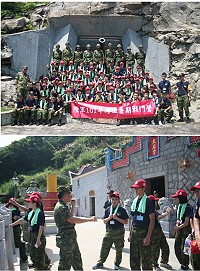 　101年馬祖暑期戰鬥營學員參訪北竿地區。（圖：北高指揮部提供）