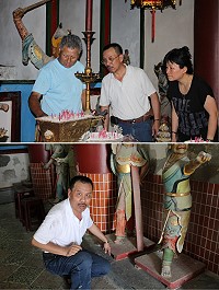 福正天上聖母廟泥塑神像修復計畫正式執行,邀請到福州師吳春華主導修復工作。(圖/文:林冰芳)